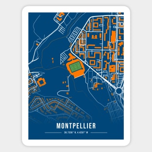 Map Design of Stade de la Mosson Sticker